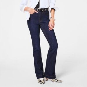 SPANX Dark Indigo Flare Jeans Size 14